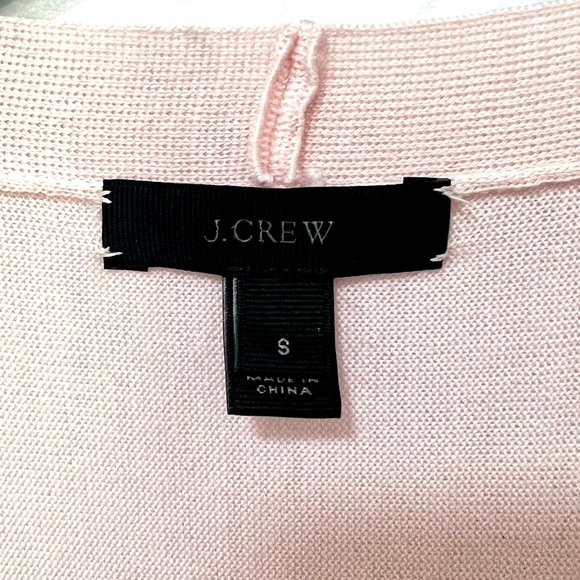 J. Crew Pink Open-Front Cardigan Sweater merino wool small - Picture 2 of 11